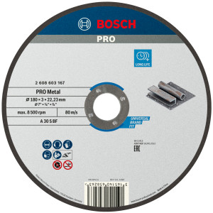 Круг відрізний Bosch PRO Metal 180×3×22.23 мм