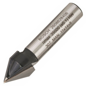 Фреза пазова V-подібна Bosch 8 мм, 11×14×45 мм, 60