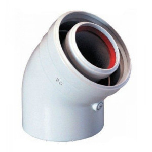 Коаксіальний відвід 45° Bosch AZB 608/1, Ø80/125