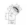 Коаксіальне відведення 45° Bosch AZ 394 60/100 мм