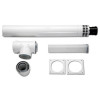 Коаксиальний горизонтальний комплект Bosch AZB 632/2: адаптер підключення котла DN80/125 - 100/150 + відведення 90° з ревізійним отвором + подовжувач 1135 мм