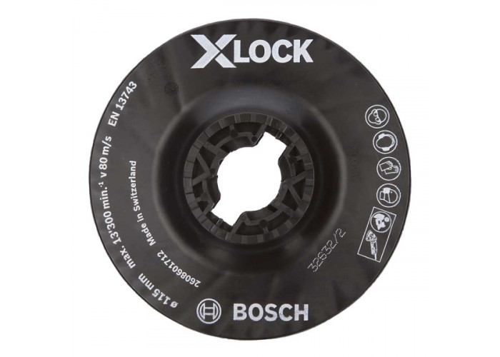Опорна тарілка Bosch X-Lock з затискачем 115 мм середня