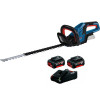 Кусторез аккумуляторный Bosch GHE 18V-60 Professional, 2 акб GBA 18V 4.0Ah и з/у GAL 18V-40