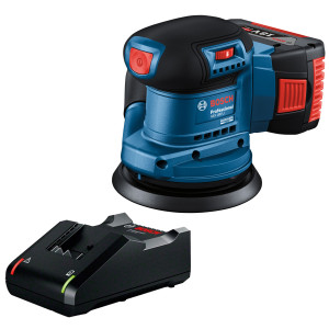 Ексцентрикова шліфмашина акумуляторна Bosch GEX 185-LI Professional з акб GBA 18V 4.0Ah і з/п GAL 18V-40