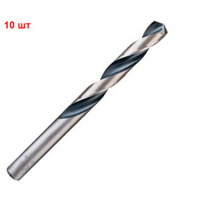Сверло спиральное Bosch HSS-PointTeQ, 5.9х57х93 мм, 10 шт