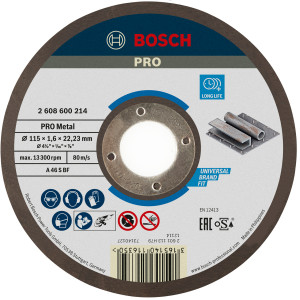 Круг відрізний Bosch PRO Metal 115×1.6×22.23 мм