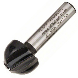 Фреза галтельна Bosch 8 мм, 20×12,4×46 мм, R10