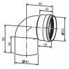 Відведення 90° Bosch AZ 407 для роздільних димоходів Ø80