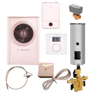 Тепловой насос Bosch Compress 7000i AWE 17 c термостатом CR10, водонагревателем SMH390.1, группой безопасности SG160S, 3-ходовым клапаном AZV643, электрокабелем