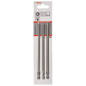 Набір біт Bosch Extra Hart PZ1, PZ2, PZ3, 152 мм (3 шт)
