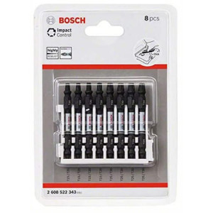 Набор ударных двухсторонних бит Bosch Impact Control, 65 мм, 8 шт