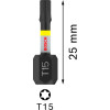 Біти Bosch Pro Torx Impact T15, 25 мм, 2 шт