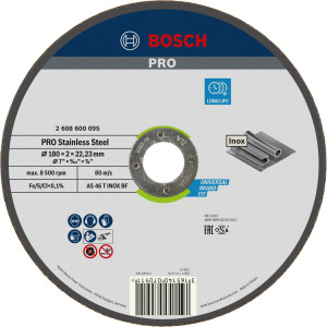 Круг відрізний Bosch PRO Stainless Steel 180×2×22.23 мм