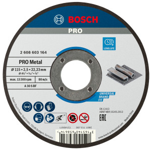 Круг відрізний Bosch PRO Metal 115×2.5×22.23 мм