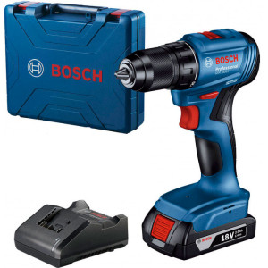 Безщітковий акумуляторний дриль-шурупокрут Bosch GSR 185-LI Professional із 1 акб GBA 18V 2.0Ah і з/п GAL 18V-20 у кейсі