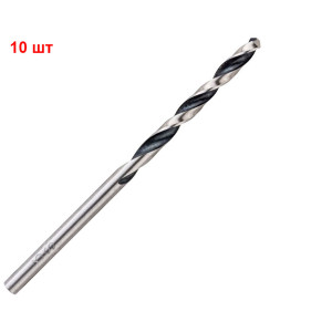 Сверло спиральное Bosch HSS-PointTeQ, 3х33х61 мм, 10 шт