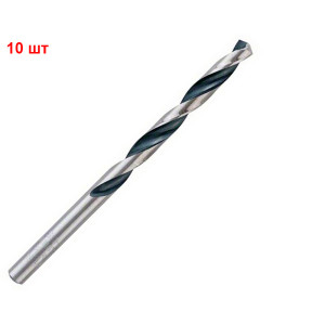 Сверло спиральное Bosch HSS-PointTeQ, 6.9х69х109 мм, 10 шт