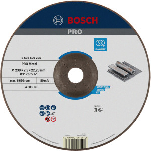 Круг відрізний Bosch Expert for Metal опуклий 230×2,5 мм