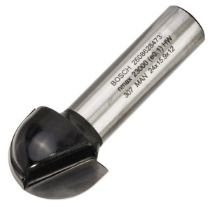 Фреза галтельна Bosch 12 мм, 24×15,9×57 мм, R12