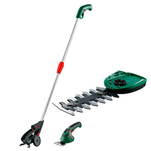 Акумуляторні ножиці Bosch ISIO 3 зі штангою, ножем для кущів 12 см та трави 8 см