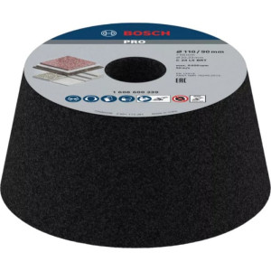 Конічний шліфувальний круг Bosch PRO Stone 110х55х22.23 мм, G24