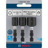 Набір ударних головок Bosch PRO Nutseter Impact, 3 шт