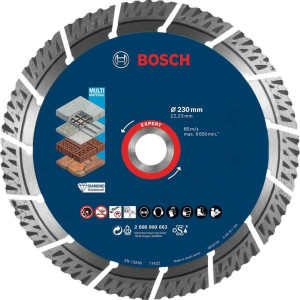 Алмазний відрізний диск Bosch Expert MultiMaterial, 230x2.4х22.23 мм