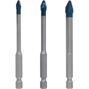 Набір свердел пікоподібних Bosch Expert HEX-9 Hard Ceramic, 5-8x90 мм, 3 шт