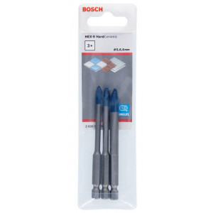 Набір свердел пікоподібних Bosch Expert HEX-9 HardCeramic 5-8 мм, 3 шт