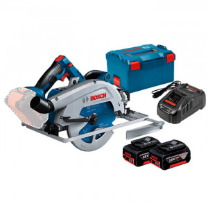 Аккумуляторная циркулярная пила Bosch GKS 18V-68 GC Professional, 2 акб GBA 18V 5Ah, в L-Boxx 238 с диском Expert for Wood 190 мм (06016B5100+1600A00B8J)