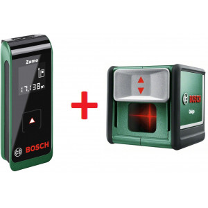 Лазерний далекомір Bosch PLR 20 (Zamo) + Нівелір лазерний Bosch Quigo III