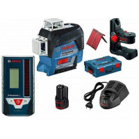 Линейный лазерный нивелир Bosch GLL 3-80 C + держатель BM 1 + приемник LR 7 + зарядка + L-Boxx (0601063R05)