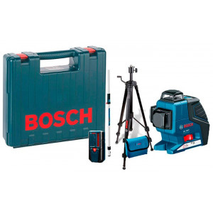 Лінійний лазерний нівелір Bosch GLL 3-80 + штатив BT 150 + чохол + валіза (06159940KD)