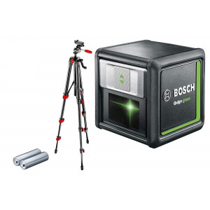 Линейный лазерный уровень Bosch Quigo green (Зеленый луч) + Штатив (0603663C01)